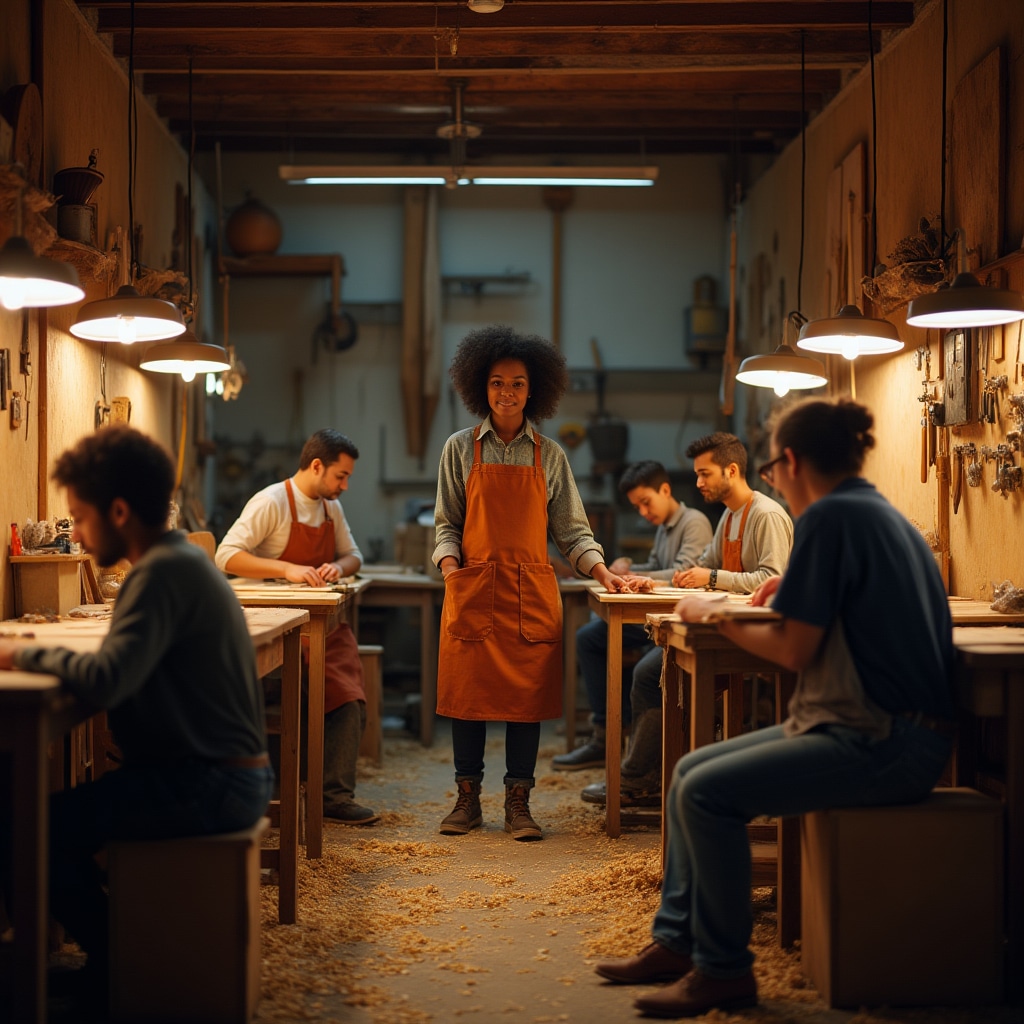Gruppo di partecipanti al lavoro nel laboratorio