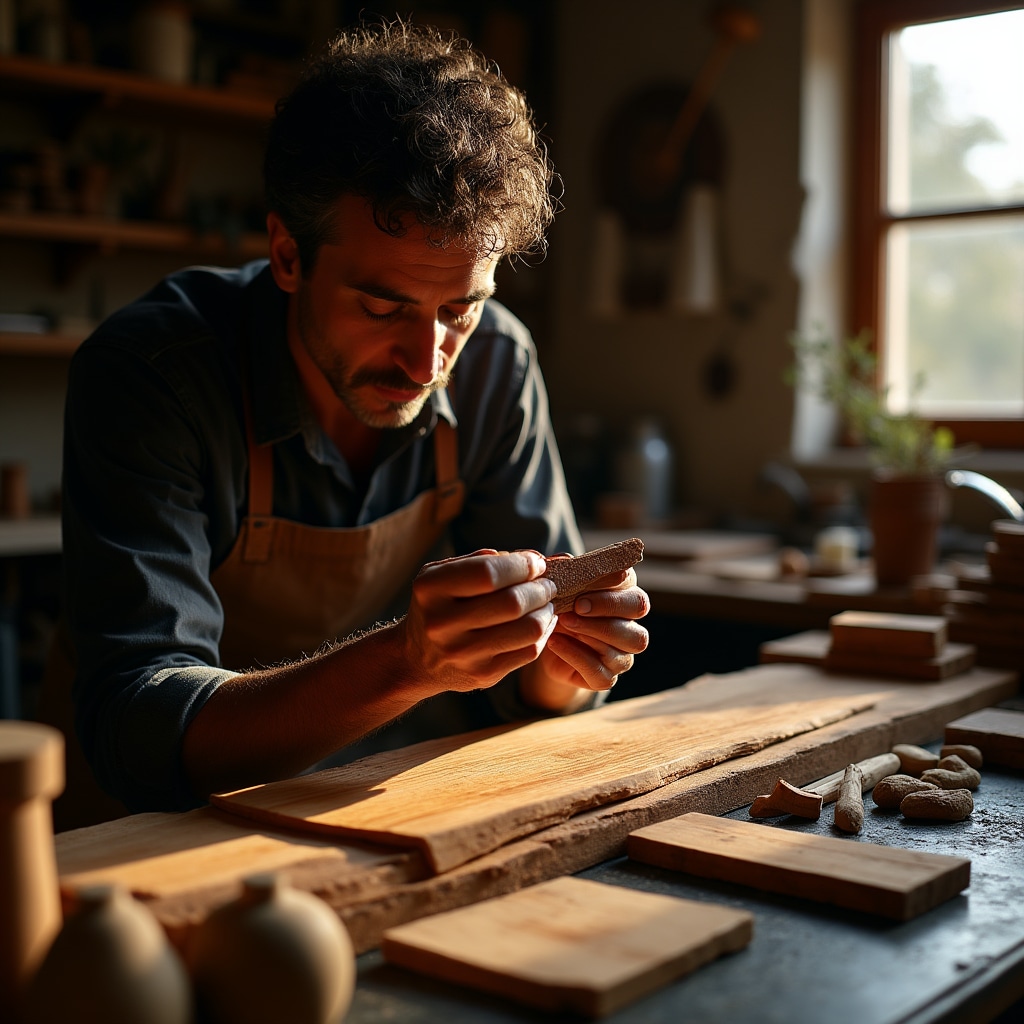 Selezione di legni naturali per strumenti